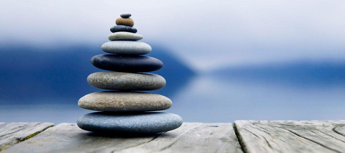 stacked round stones